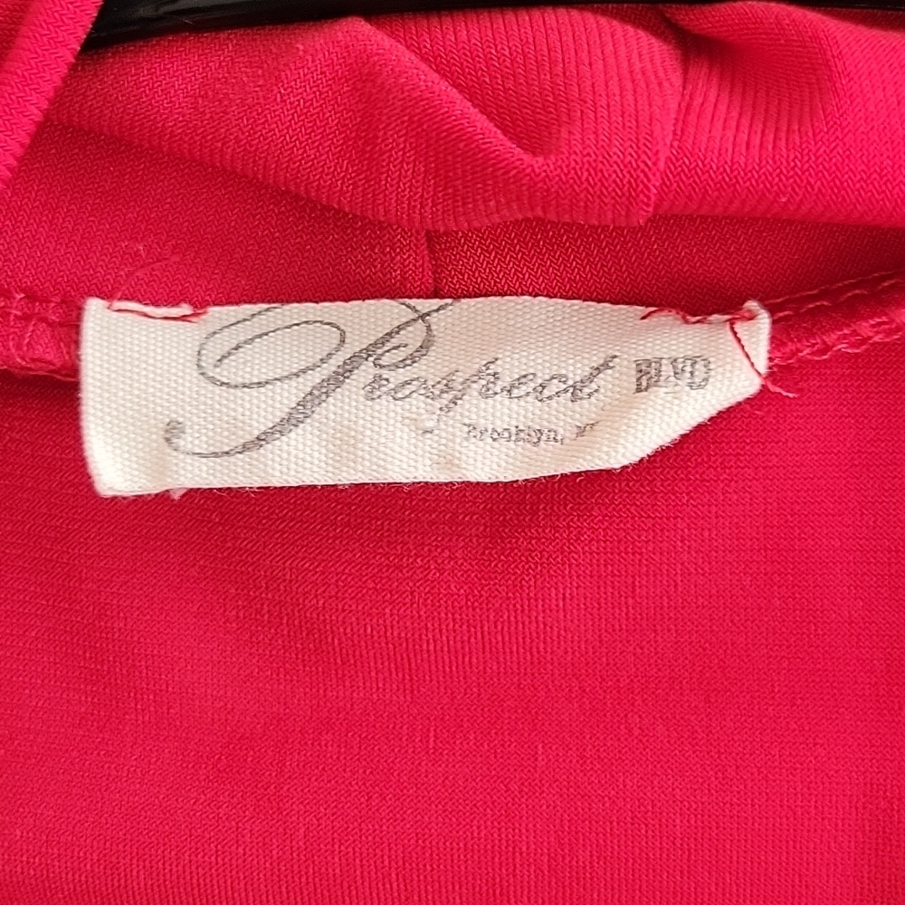 Prospect BLVD Red Tie Neck Blouse Size S Sleeveless Work Office Chic Top - Picture 5 of 6